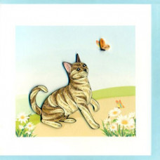 Quilled Tabby Cat Card